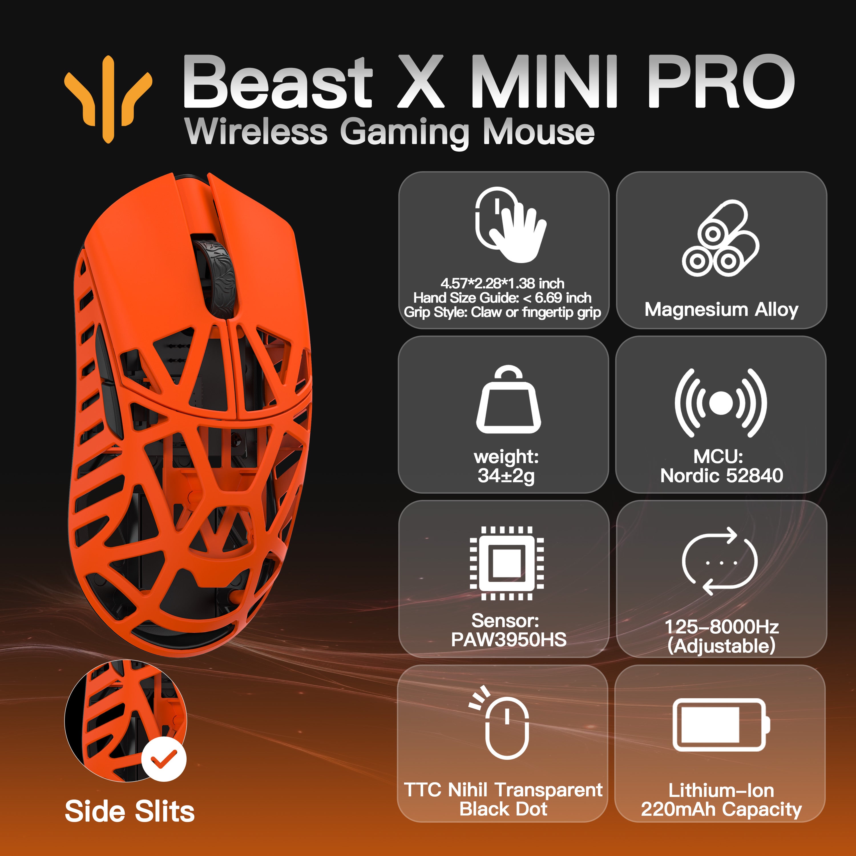 WLMOUSE Beast X Mini Pro Gaming Mouse